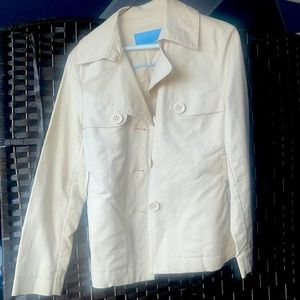 Nine West, Cream Trench Coat, Size Small